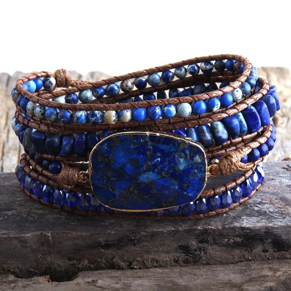 Wrap Bracelets - Lapis Lazuli Stone | Boho & Mala
