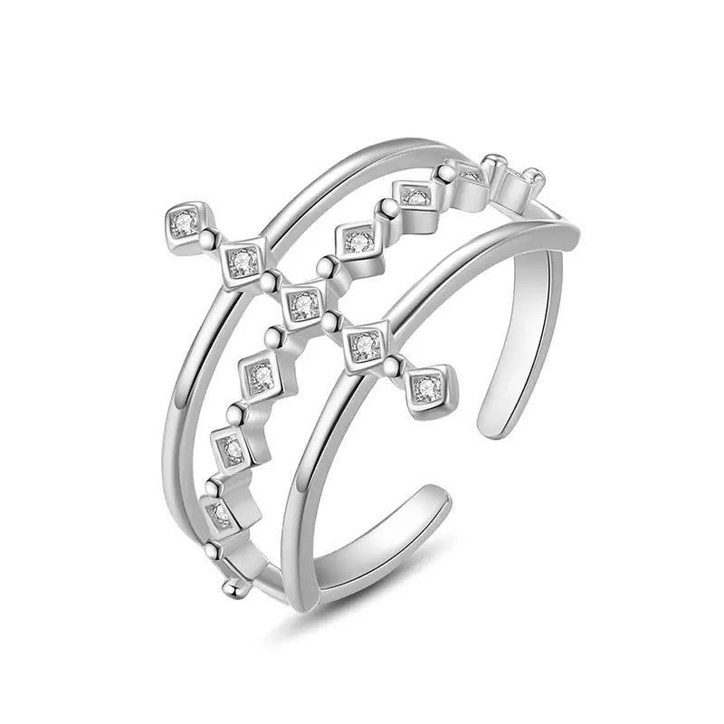 
                  
                    Dainty Rings - Adjustable Sterling Silver Ring  | Boho & Mala 
                  
                
