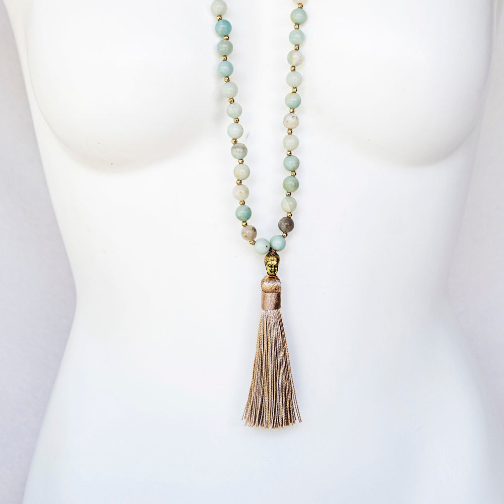 Tribal Necklaces - Blue Amazonite Stone | Boho & Mala